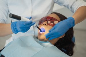 dentist working